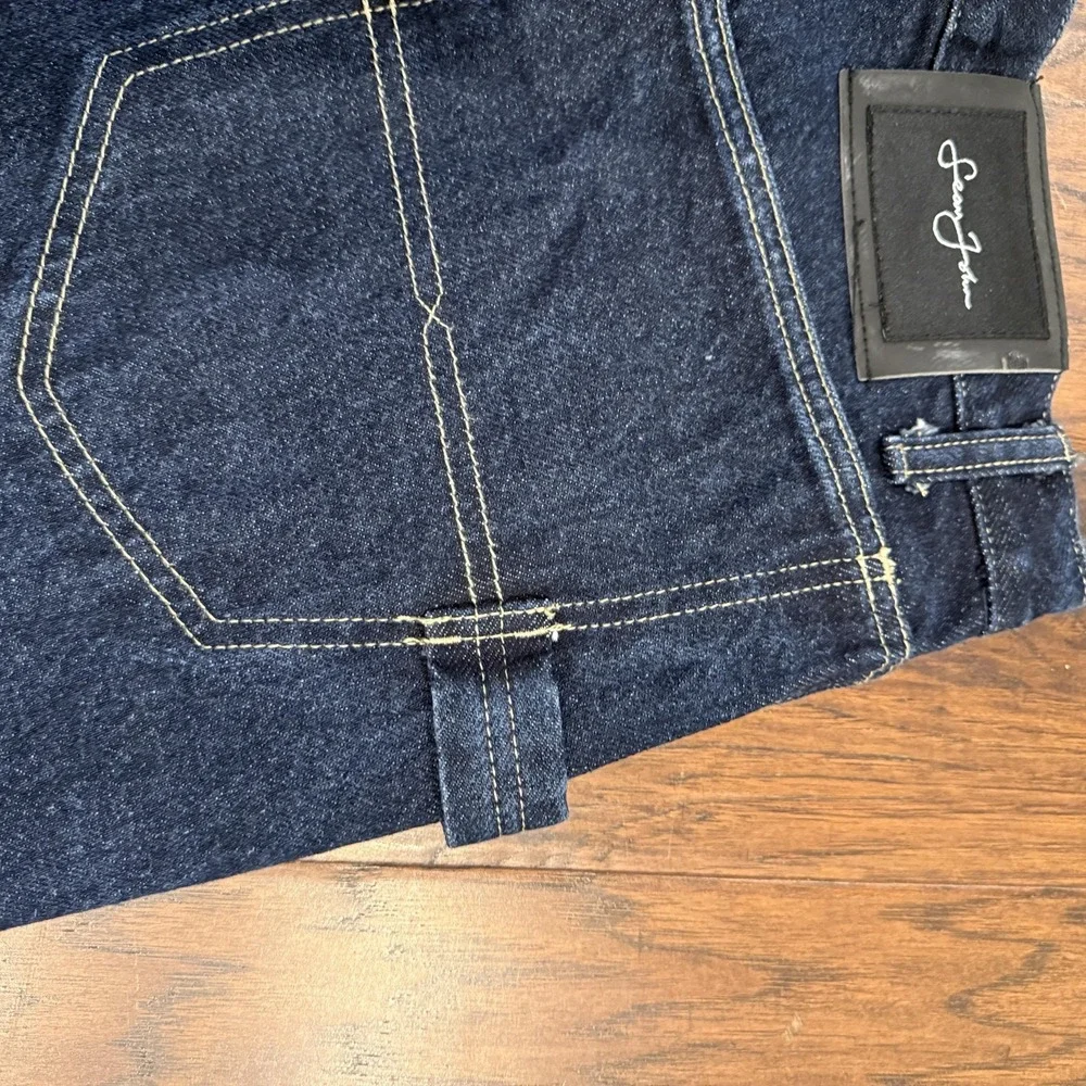 Sean John Jeans Mens 32 Blue Carpenter Denim Relaxed Fit Utility Workwear